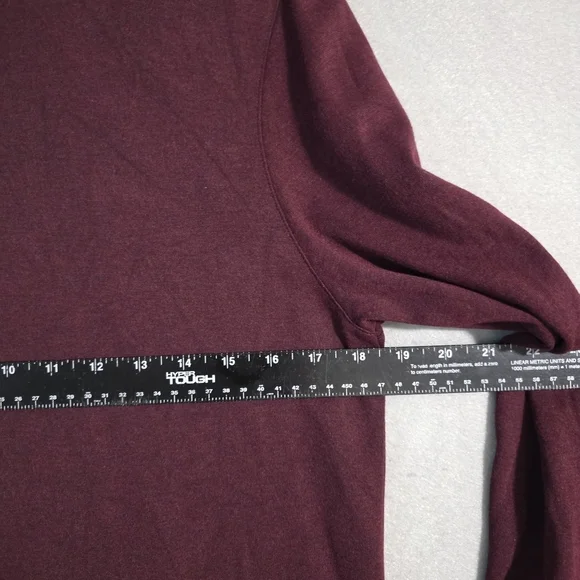 Mizzen & Main Mens 1/4 Zip Burgundy Heather Proflex Pullover Size Medium - Picture 4 of 10